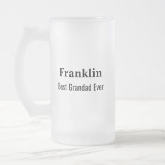 Personalised Best Grandad Ever Monogrammed Matglas Bierpul