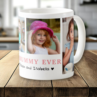 Personalised Best Mummy Ever 4 Photo Collage  Koffiemok
