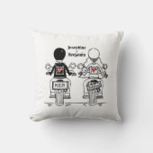 Personalised Biker Bride + Groom Wedding Gift Kussen (Voorkant)