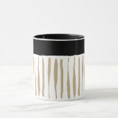 Personalised Black and Gold Artistic Stripes Mok (Midden)
