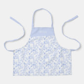 Personalised Blue Paint Strokes Pattern Apron Schort (Voorkant)