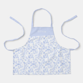 Personalised Blue Paint Strokes Pattern Apron Schort