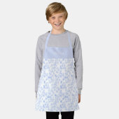 Personalised Blue Paint Strokes Pattern Apron Schort (Gedragen)