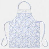 Personalised Blue Paint Strokes Pattern Apron Schort (Voorkant)