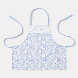 Personalised Blue Paint Strokes Pattern Apron Schort