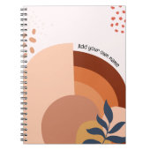 PERSONALISED Boho Chic Notebook Notitieboek (Voorkant)