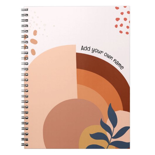 PERSONALISED Boho Chic Notebook Notitieboek (Voorkant)