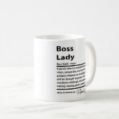 Personalised Boss Lady Definition Koffiemok (Voorkant rechts)