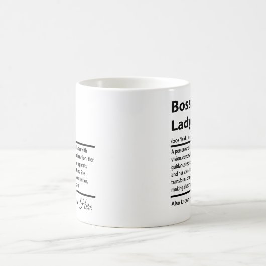 Personalised Boss Lady Definition Koffiemok (Center)