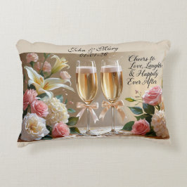 Personalised Bridal Pillow-Happily Ever After Accent Kussen