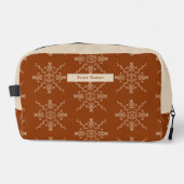 Personalised Brown Indian Boho Line Art Design Toilettasje (Voorkant)