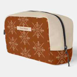Personalised Brown Indian Boho Line Art Design Toilettasje