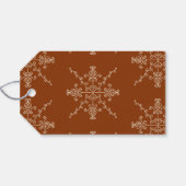 Personalised Brown Indian Boho Line Art Pattern Cadeaulabel (Achterkant Horizontaal)