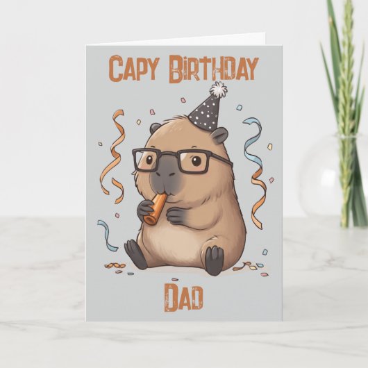 Personalised Capybara Birthday Card Kaart (Voorkant)