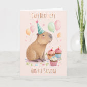 Personalised Capybara Birthday Card Kaart (Voorkant)