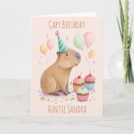 Personalised Capybara Birthday Card Kaart