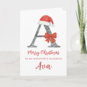 Personalised Christmas Card - Letter A Kaart (Voorkant)