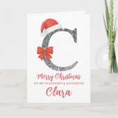 Personalised Christmas Card - Letter C Kaart (Voorkant)
