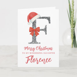 Personalised Christmas Card - Letter F Kaart