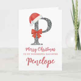 Personalised Christmas Card - Letter P Kaart