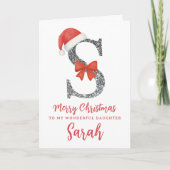 Personalised Christmas Card - Letter S Kaart (Voorkant)