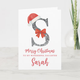 Personalised Christmas Card - Letter S Kaart