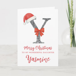 Personalised Christmas Card - Letter Y Kaart