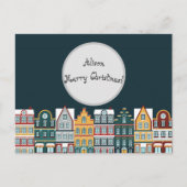 Personalised Christmas Eve Houses  Briefkaart (Voorkant)