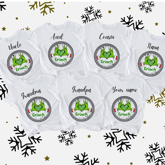   personalised Christmas for the whole family T-shirt