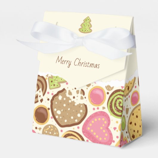 Personalised Christmas Gingerbread Favour Box Bedankdoosjes (Voorkant Zijde)