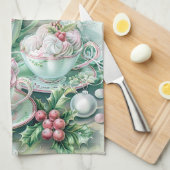 personalised christmas, pastel christmas, pink and theedoek (Quarter Fold)
