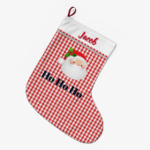 Personalised Christmas Stocking - Santa Ho Ho Ho Grote Kerstsok (Voorkant (Hangend))