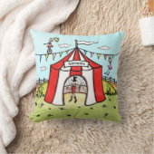 Personalised Circus Scene  Kussen (Deken)