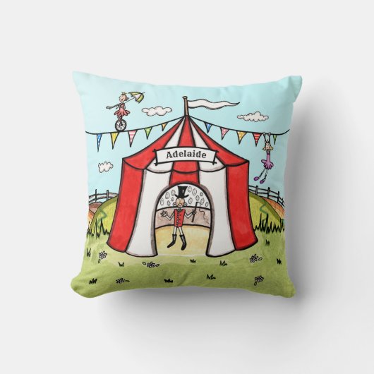 Personalised Circus Scene  Kussen (Voorkant)