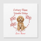 Personalised Cockapoo Kisses Valentine Wishes (Voorkant)