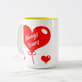Personalised Coffee Mug For My Girlfriend Tweekleurige Koffiemok (Voorkant links)