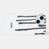 Personalised Cool Black Dripping Paint iPhone Case iPhone 15 Case (Achterkant horizontaal)