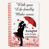 Personalised Couple Bucket List Journal  Notitieboek (Voorkant)