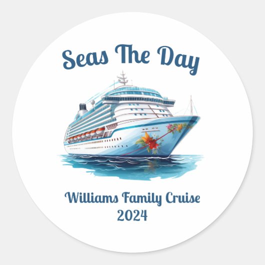 Personalised Cruise Design - Individuen of groepen Ronde Sticker (Voorkant)