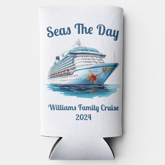 Personalised Cruise Design - Individuen of groepen Seltzer Blikjeskoeler (Voorkant)