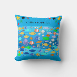 Personalised cushion - fish design - present idea kussen