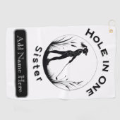 Personalised Custom Golf Hole in 1 Golfhanddoek (Horizontaal)