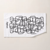 Personalised Custom Name Abstract Line Art Bad Handdoek (Handdoek)