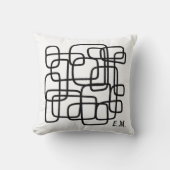 Personalised Custom Name Abstract Line Art Kussen (Voorkant)