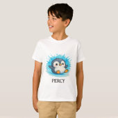 Personalised Cute Animal Tee - Kids T-Shirt Percy  (Voorkant volledig)