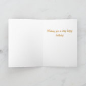 Personalised Cute Bee Happy Birthday Card for her  Kaart (Binnen)