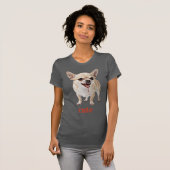 Personalised Cute Chihuahua Aggro Nasty Vicious T-shirt (Voorkant volledig)