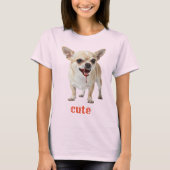 Personalised Cute Chihuahua Aggro Nasty Vicious T-shirt (Voorkant)