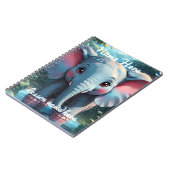 Personalised Cute Elephant in the Rain  Notitieboek (Linkerzijde)