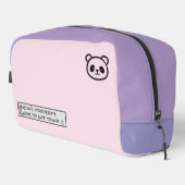 Personalised Cute Panda Illustration zipper bag Toilettasje (Rechterhoek)
